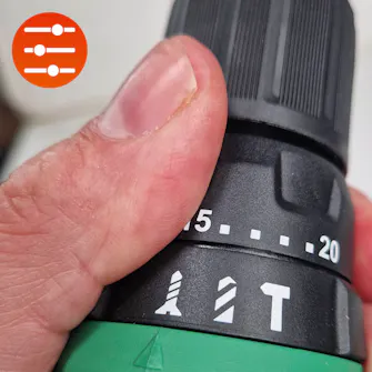 Bor-/skrumaskine test: Kontroll Bor-/skrumaskine test: Kontroll